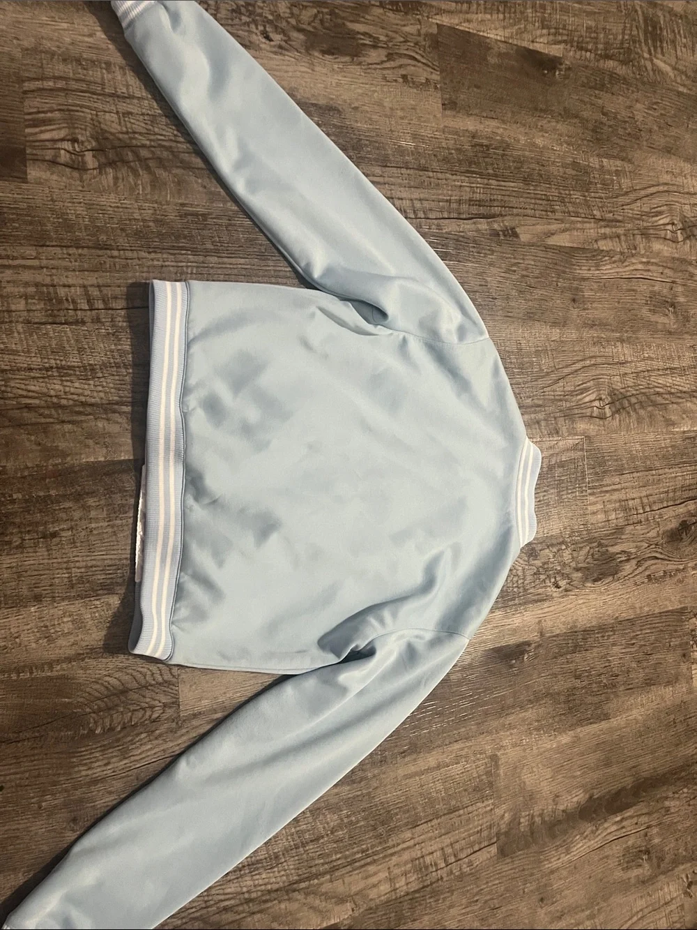 Steve & Barry's Light Blue & White Striped Varsity Jacket